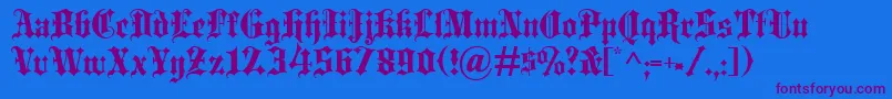 More about Blackletter Font Blackletter Font – Purple Fonts on Blue Background