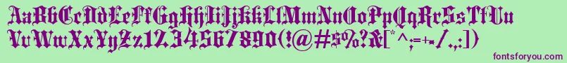 More about Blackletter Font Blackletter Font – Purple Fonts on Green Background