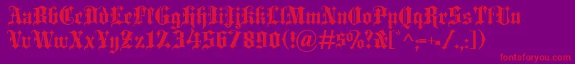 fuente Blackletter – Fuentes Rojas Sobre Fondo Morado