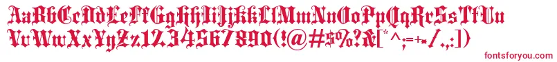 Blackletter-fontti – punaiset fontit