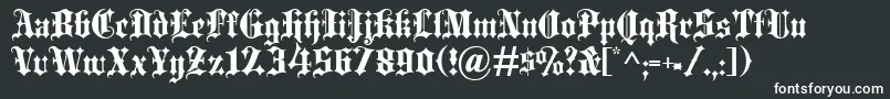 フォントBlackletter – 白い文字