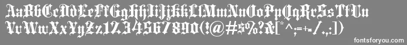 Weitere Informationen zur Blackletter-Schriftart Blackletter-Schriftart – Weiße Schriften auf grauem Hintergrund