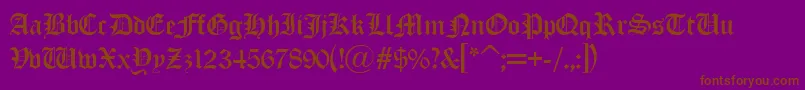 Oldlondon Font – Brown Fonts on Purple Background