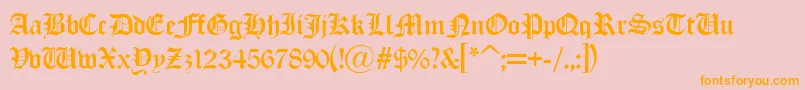 Oldlondon Font – Orange Fonts on Pink Background