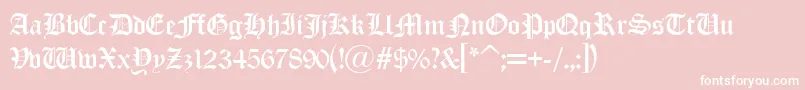 Oldlondon Font – White Fonts on Pink Background