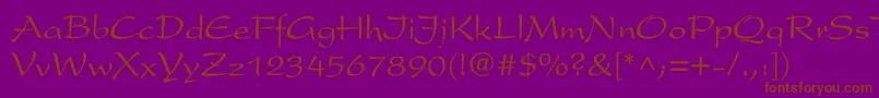 PresentNormal Font – Brown Fonts on Purple Background