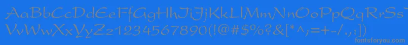 PresentNormal Font – Gray Fonts on Blue Background