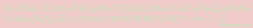 PresentNormal Font – Green Fonts on Pink Background