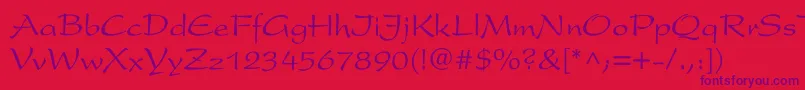 PresentNormal Font – Purple Fonts on Red Background