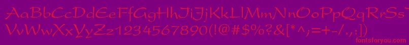 PresentNormal Font – Red Fonts on Purple Background