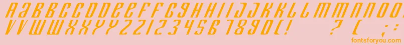 Deptk Font – Orange Fonts on Pink Background