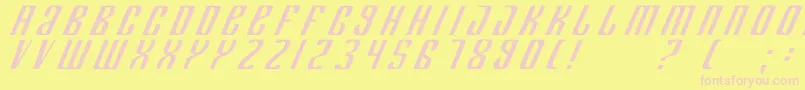 Deptk Font – Pink Fonts on Yellow Background