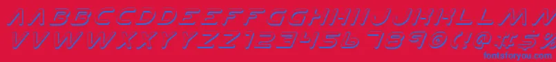 PlanetNShadowItalic Font – Blue Fonts on Red Background