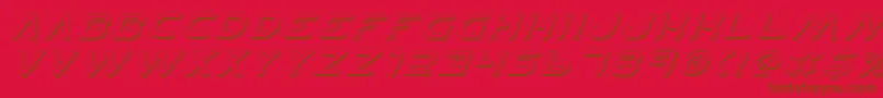 PlanetNShadowItalic Font – Brown Fonts on Red Background