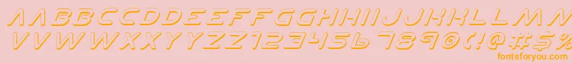 PlanetNShadowItalic Font – Orange Fonts on Pink Background