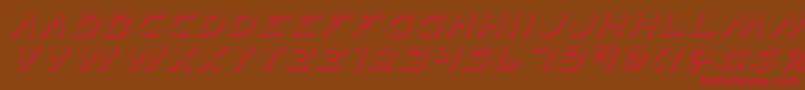 PlanetNShadowItalic Font – Red Fonts on Brown Background