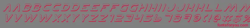 PlanetNShadowItalic Font – Red Fonts on Gray Background