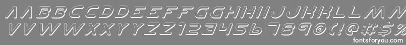 PlanetNShadowItalic Font – White Fonts on Gray Background