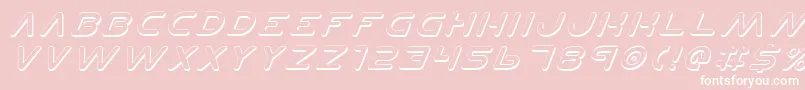 PlanetNShadowItalic Font – White Fonts on Pink Background