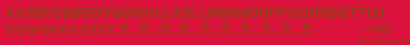 Police HighOnFire – polices brunes sur fond rouge