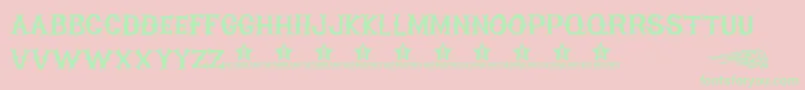 HighOnFire Font – Green Fonts on Pink Background