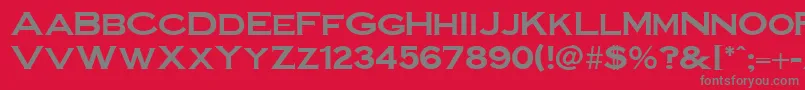 フォントWorkshopBold – 赤い背景に灰色の文字