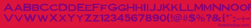 WorkshopBold Font – Purple Fonts on Red Background