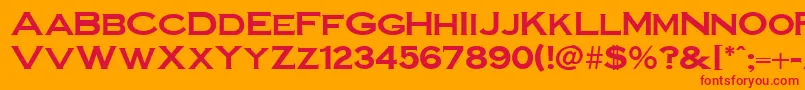 WorkshopBold Font – Red Fonts on Orange Background