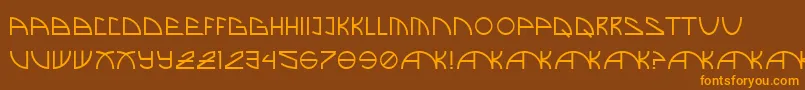 BrandNew Font – Orange Fonts on Brown Background