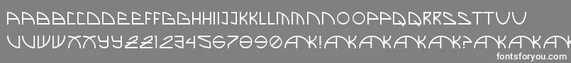 BrandNew-Schriftart – Weiße Schriften auf grauem Hintergrund