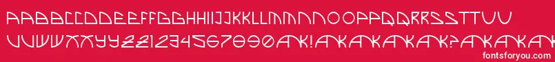 BrandNew-Schriftart – Weiße Schriften auf rotem Hintergrund