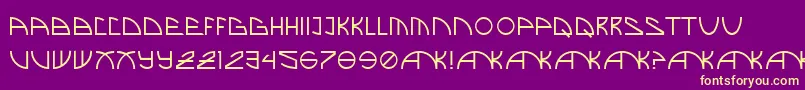 Czcionka BrandNew – żółte czcionki na fioletowym tle