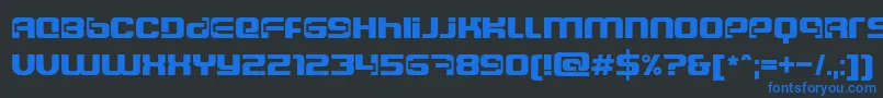 Dscosmosc Font – Blue Fonts on Black Background
