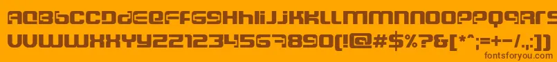 Dscosmosc Font – Brown Fonts on Orange Background