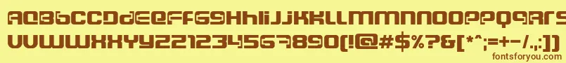 Dscosmosc Font – Brown Fonts on Yellow Background