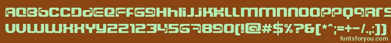 Dscosmosc-fontti – vihreät fontit ruskealla taustalla