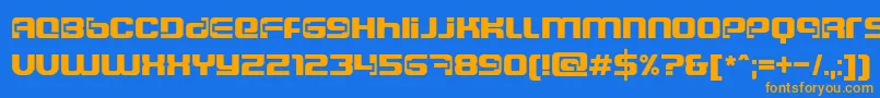 Dscosmosc Font – Orange Fonts on Blue Background