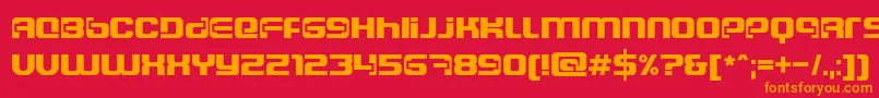 Dscosmosc Font – Orange Fonts on Red Background