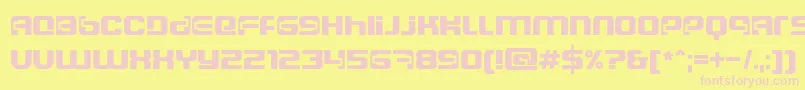 フォントDscosmosc – ピンクのフォント、黄色の背景