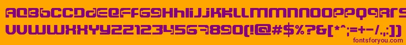 Dscosmosc-fontti – violetit fontit oranssilla taustalla