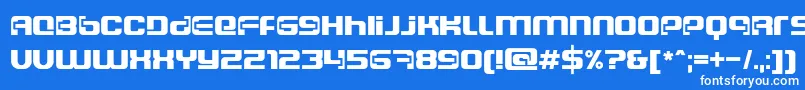 Dscosmosc Font – White Fonts on Blue Background