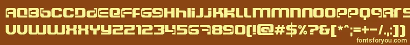 Dscosmosc Font – Yellow Fonts on Brown Background