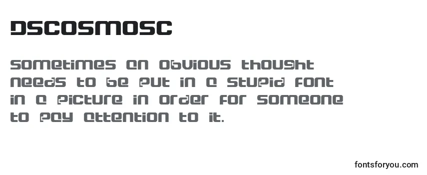 Überblick über die Schriftart Dscosmosc