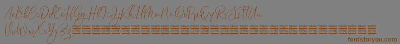 SheilazainDemo Font – Brown Fonts on Gray Background