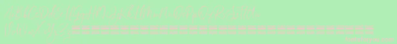 SheilazainDemo Font – Pink Fonts on Green Background