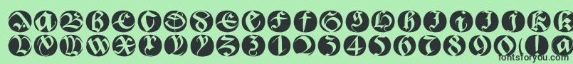 Bastardabuttonsbeta Font – Black Fonts on Green Background