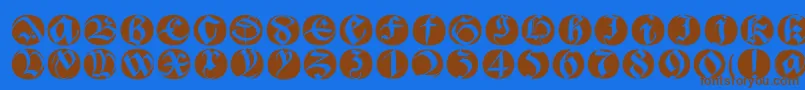 Bastardabuttonsbeta Font – Brown Fonts on Blue Background