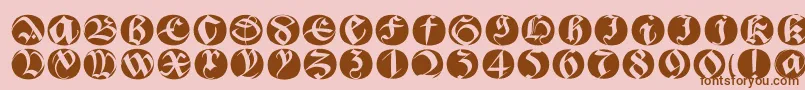 Bastardabuttonsbeta Font – Brown Fonts on Pink Background
