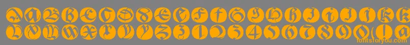 Bastardabuttonsbeta Font – Orange Fonts on Gray Background