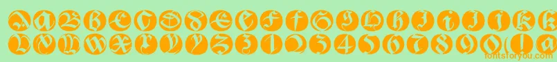 Bastardabuttonsbeta Font – Orange Fonts on Green Background